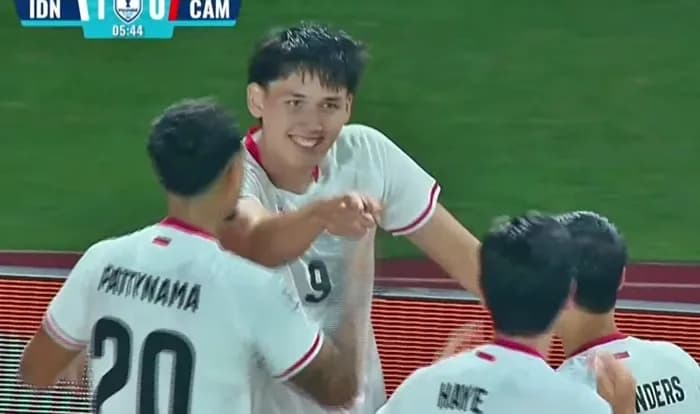 Hattrick Debut Mitchell Baker Warnai Pesta Gol Indonesia 5-1 atas Kamboja
