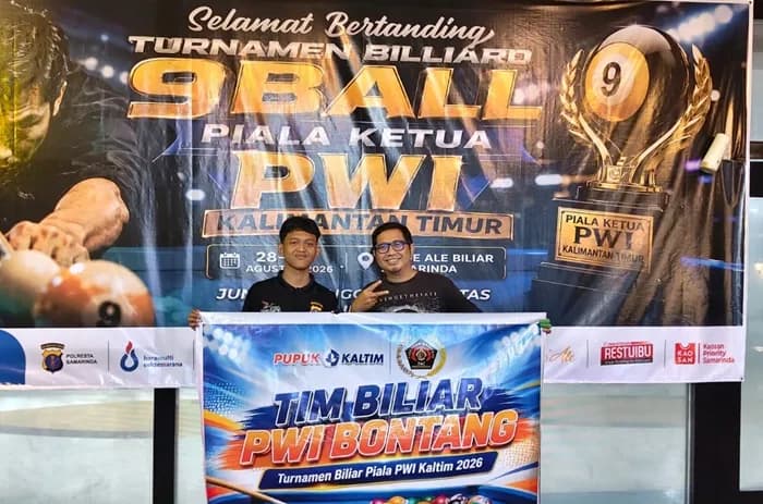 Tatap Porwada Kaltim, PWI Bontang Jadikan Turnamen Biliar Samarinda Ajang Evaluasi