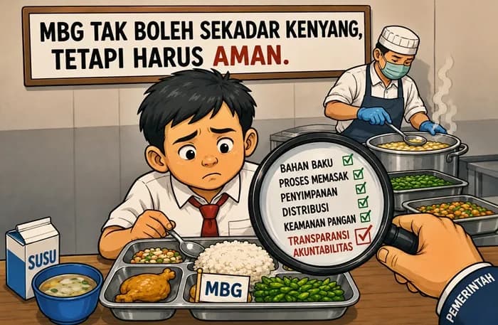 EDITORIAL: MBG Tak Boleh Sekadar Kenyang, tetapi Harus Aman