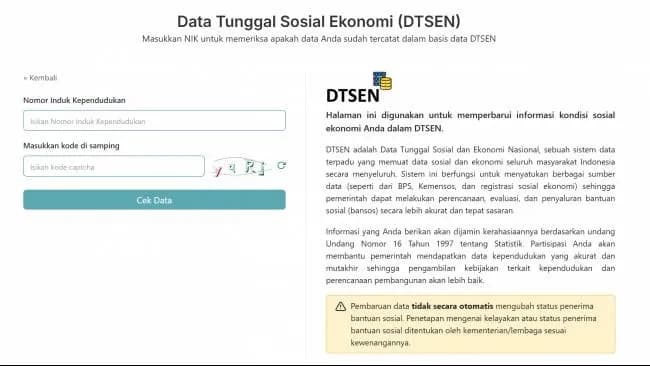 Cara Cek Desil DTSEN BPS Online Lewat HP untuk Syarat Bansos 2026