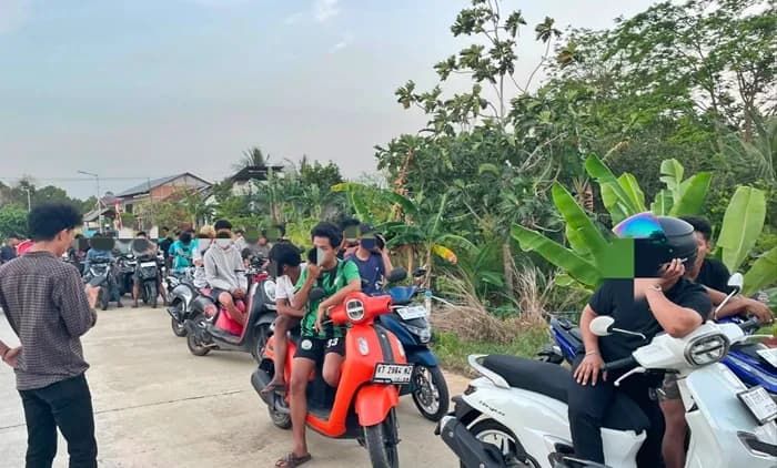 Balap Liar di Lamaru Balikpapan Dibubarkan Polisi, 33 Pemuda dan 26 Motor Diamankan