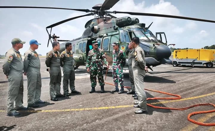 Helikopter H225M Caracal Bawa 2 Ton Air untuk Padamkan Karhutla IKN