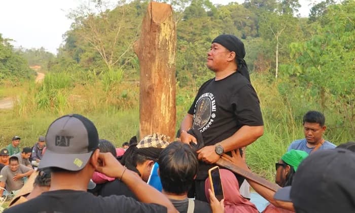 Ritual Adat di Karangan, Jeritan Dayak Basap Kutim Melawan Pembalakan Liar
