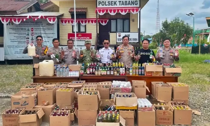 Ratusan Botol Miras Disita di Kukar, Ada Jenis Tradisional Jakan dan Cap Tikus