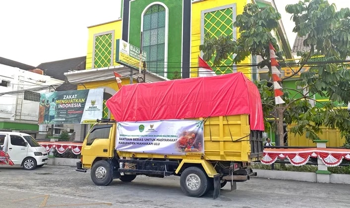 BAZNAS Kaltim Kirim 10 Ton Beras ke Mahakam Ulu Akibat Kekeringan