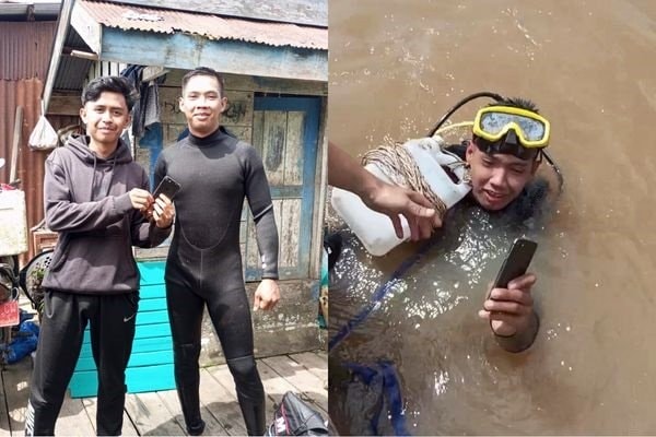 Ponsel Jatuh ke Sungai, Damkar Kukar Langsung Terjun!