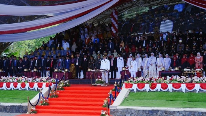 HUT ke-80 RI di Pangkep Berlangsung Khidmat, Ketua DPRD Bacakan Teks Proklamasi