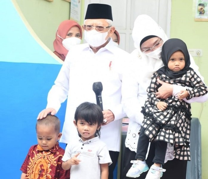 Upaya Penurunan Stunting, Wapres Ma'ruf Amin Tinjau Posyandu di Sulawesi Barat
