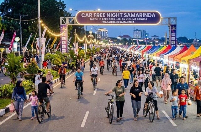 Samarinda Uji Coba Car Free Night di Jalan Kusuma Bangsa, 270 UMKM Siap Ramaikan