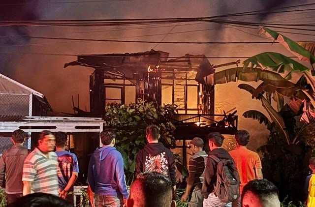 Kebakaran di Sangatta Utara, Dua Rumah Ludes di Jalan APT Pranoto