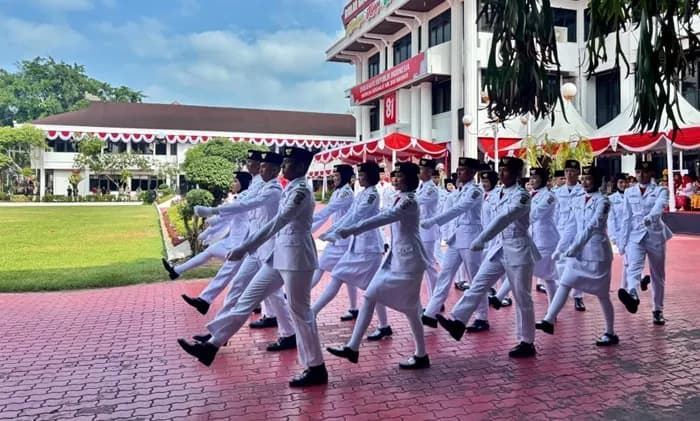 Tampil Tanpa Cela di Balai Kota, Paskibraka Balikpapan Buat Wawali Terpukau