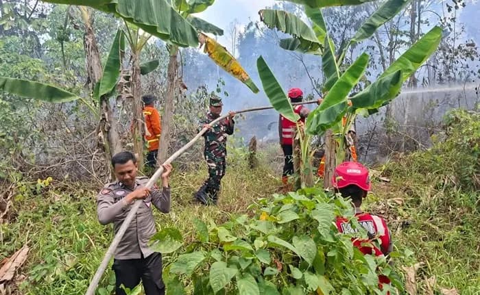 Titik Api Muncul Lagi di Samboja Kaltim, Lima Kali Water Bombing Diturunkan