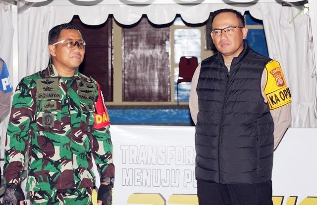 Dandim dan Kapolres Bontang Tinjau Pos Pengamanan Natal dan Tahun Baru