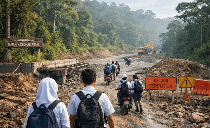 Belasan Kilometer setiap Pagi, Potret Akses Pendidikan di Sangkima Kutim