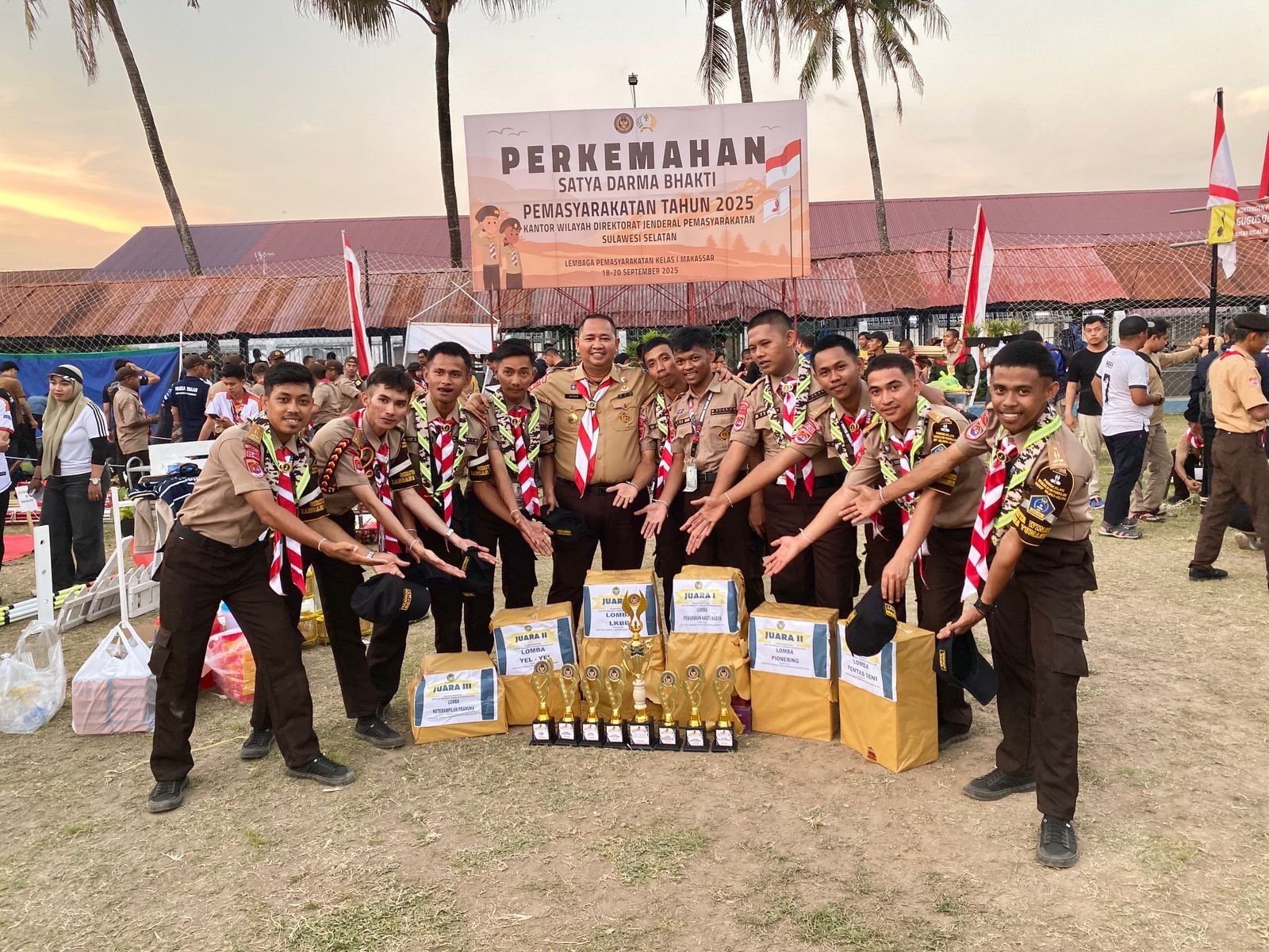Warga Binaan Rutan Pangkep Raih Juara Umum II di Perkemahan Satya Darma Bhakti Pemasyarakatan 2025