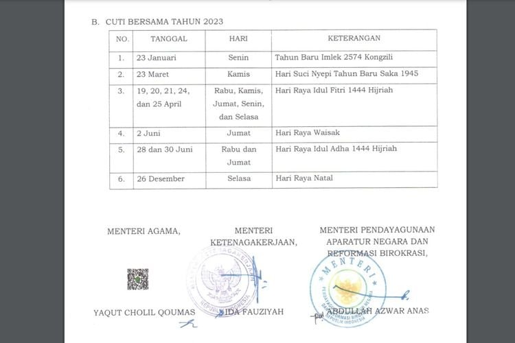 Libur Iduladha Resmi jadi 3 Hari, Mulai 28 sampai 30 Juni 2023