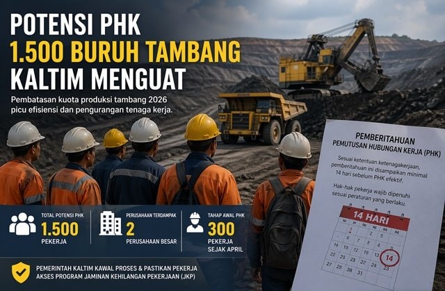 1.500 Buruh Tambang Kaltim Terancam PHK