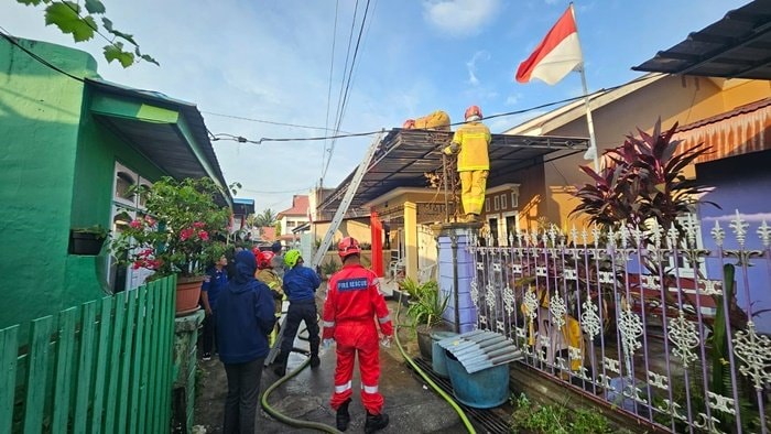 Rumah di Bontang Nyaris Ludes Terbakar, Pemicunya Diduga Korsleting