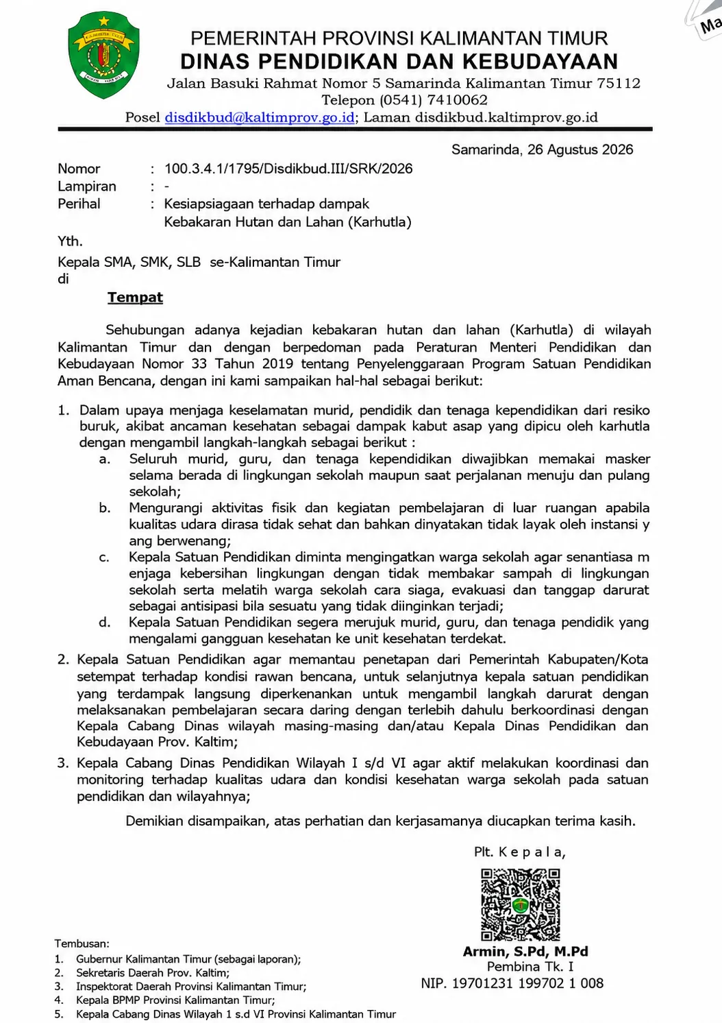 SK DISDIKBUD KALTIM SK DISDIKBUD KALTIM