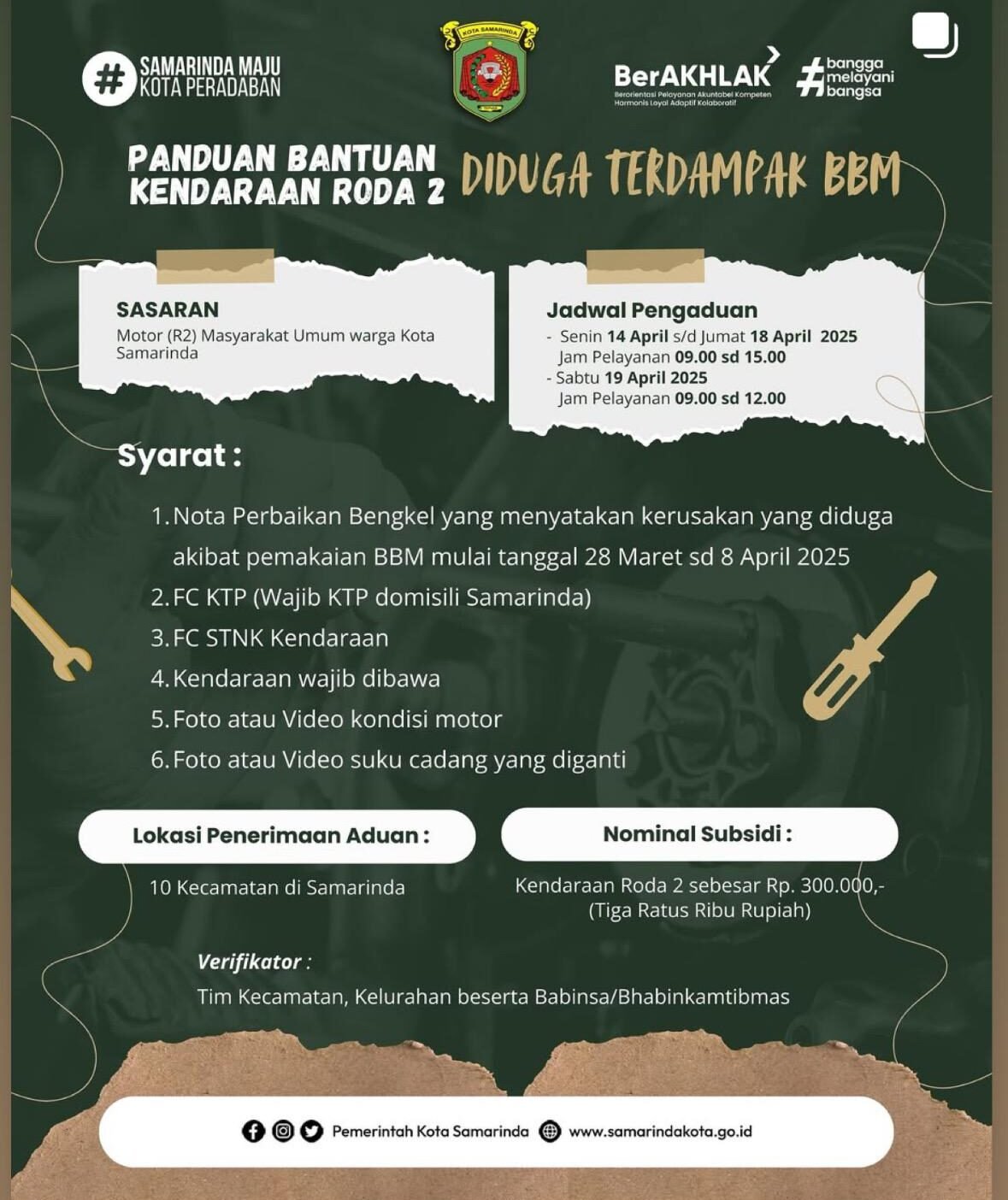 Motor Rusak Akibat BBM Bermasalah, Warga Samarinda Bisa Dapat Bantuan Tunai Rp300 Ribu, Berikut Mekanismenya