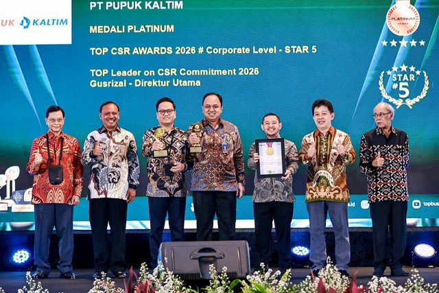 Jejak Nyata di Masyarakat, Pupuk Kaltim Sabet Level Tertinggi TOP CSR Awards 2026