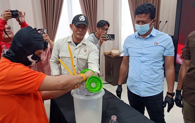 Polres Bontang Musnahkan 1 Kilogram Lebih Sabu