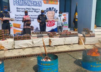 Rokok Ilegal di Kaltim Senilai Rp244 Juta Dimusnahkan