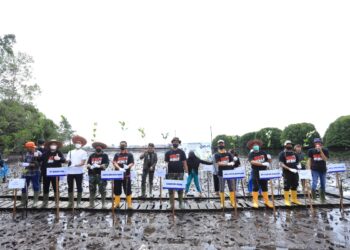 PWI Bontang Tanam Seribu Mangrove