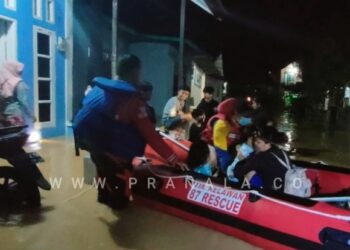 Banjir Mulai Masuk ke Bontang, Jalan A Yani Tak Bisa Dilalui