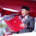 Ketua DPRD Bontang, Andi Faizal Sofyan Hasdam dipercaya menjadi pembaca Teks Proklamasi saat Upacara Peringatan Detik-Detik Proklamasi Kemerdekaan RI di Stadion Bessai Berinta, Langlang, Bontang, Rabu (17/8/2022).