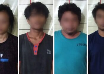 Pesta Sabu di Kelurahan Api-Api, Empat Orang Dibekuk