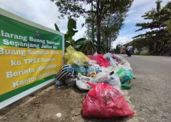 Warga Bontang Tidak Boleh Lagi Buang Sampah di Pinggir Jalan Protokol