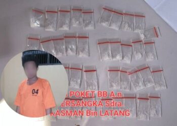 2 Pengedar Dibekuk di Pinggir Sungai Karang Mumus, 89 Poket Sabu dan Uang Puluhan Juta Diamankan