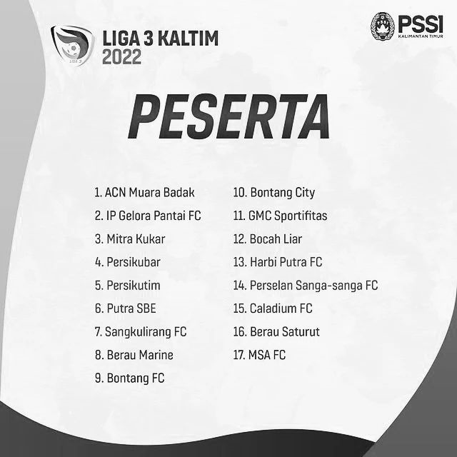 17 Klub Sudah Mendaftar Liga 3 Kaltim
