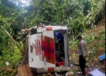 Bus Kontingen Porprov Penajam Paser Utara Masuk Jurang, 4 Atlet dan Pelatih Luka Berat