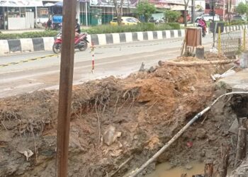 Progres Perbaikan Parit di Jalan Ahmad Yani Bontang Belum Dipastikan