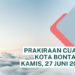 Prakiraan Cuaca Kota Bontang Kamis, 27 Juni 2024; Sepanjang Hari Cerah Berawan
