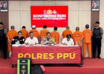 117,33 Gram Sabu Gagal Edar di PPU, 12 Tersangka Dibekuk