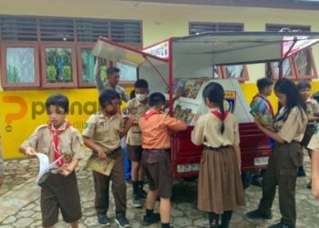 Polres Bontang Hadirkan Bentor Cerdas, Perpustakaan Keliling untuk Tingkatkan Minat Baca Anak