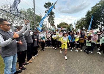 Ribuan Warga Bontang Meriahkan HKN Fun Run dan Jalan Santai di Puncak HKN ke-60