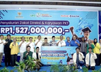UPZ Pupuk Kaltim Salurkan Beasiswa Rp1,5 Miliar untuk 309 Mahasiswa Berprestasi Bontang