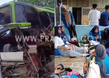 Tabrak Truk Trailer, Bus Rombongan Siswa SMKN 17 Samarinda Kecelakaan di Jalur Menuju IKN Nusantara