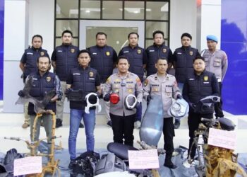 Bongkar Onderdil dan Buang Rangka ke Sungai, Sindikat Curanmor di Kutim Dibekuk