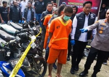 Polda Kaltim Ungkap Sindikat Curanmor, 18 Motor Dijual via Online