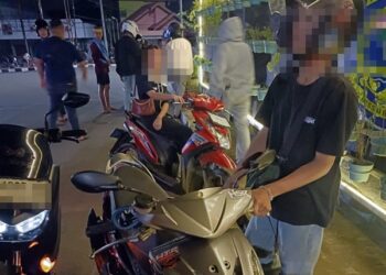 Polres Bontang Bubarkan Aksi Balap Liar, 10 Motor Diamankan