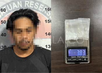 Pengedar Sabu di Bontang Baru Dibekuk, Polres Sita 3,83 Gram Sabu dan Alat Bong