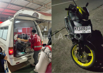 Kecelakaan Tunggal di Bontang: Rantai Motor Putus, Pengendara Terlempar dan Alami Luka Serius