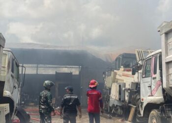 Api Melalap Bangunan PT Jassin Berau, Kerugian Ditaksir Rp4 Miliar