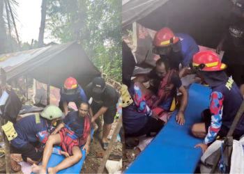 Tertimpa Reruntuhan saat Hujan, Warga Muara Kaman Dievakuasi Damkar Kukar