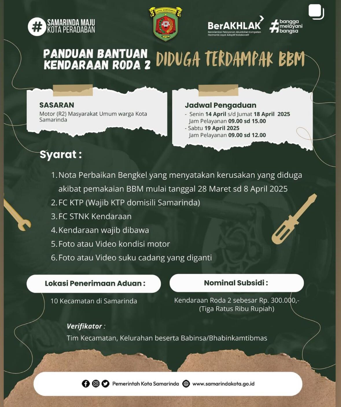 Motor Rusak Akibat BBM Bermasalah, Warga Samarinda Bisa Dapat Bantuan Tunai Rp300 Ribu, Berikut Mekanismenya